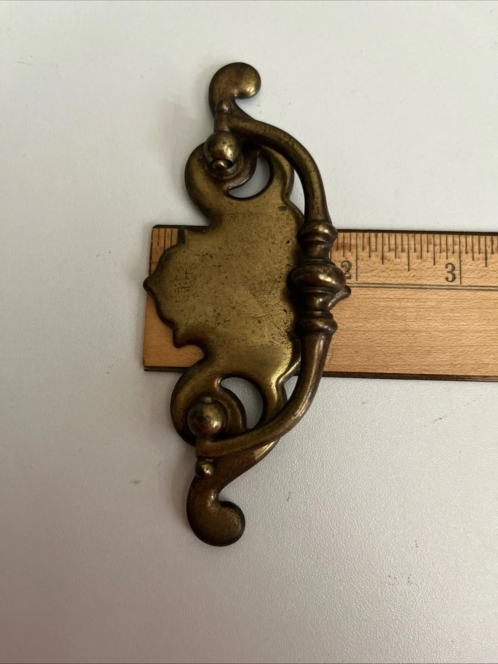 Vintage Brass Bronze Plate Batwing Drawer Pulls Chippendale Style Med Lot of 11